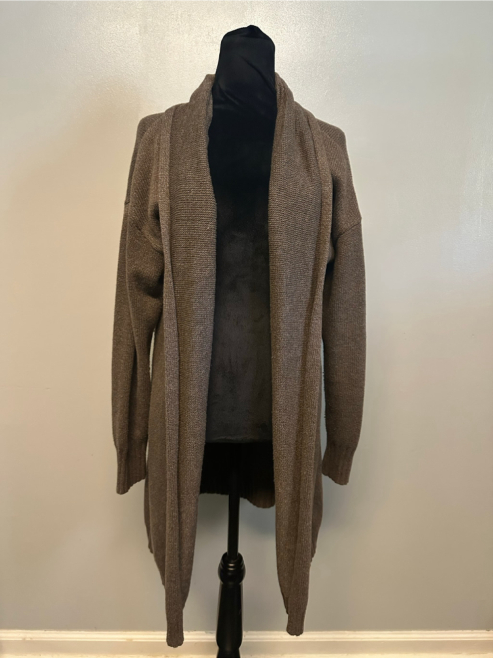 Old Navy Open Front Long Cardigan Sweater Women’s Size XL Brown Knitted